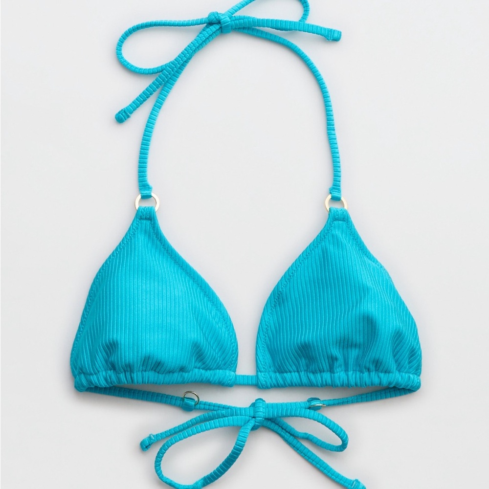 3/30$     Aerie Shine Rib triangle bikini top